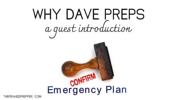 Stamp confirming emergency plan and why dave preps