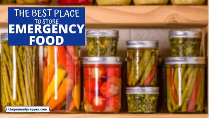 canned food in shelves of long term emergency food storage ideas