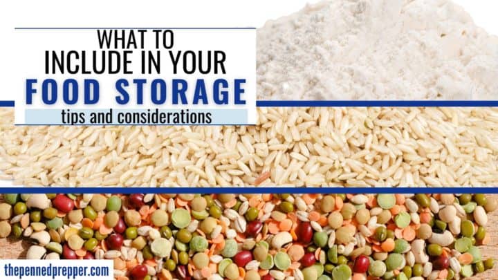 Piles of beans, rice, and flour as good options to the question what to have in food storage