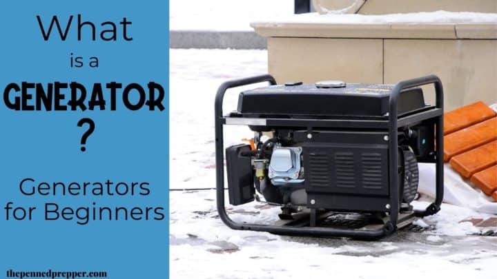 black generator sitting in snow for a what is a generator article